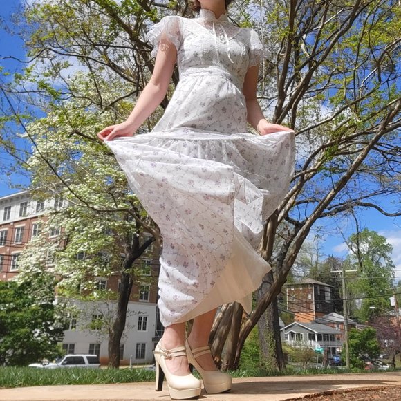 handmade vintage 70s summer dress - Picture 8 of 11